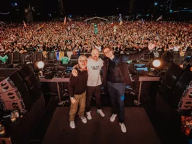 Above & Beyond sur scène à ABGT600 à Mexico, entourés d'une foule immense en octobre 2024